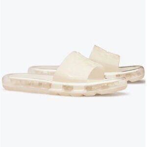 Tory Burch Bubble Jelly Slide Sandals | New Ivory | Size 9 | NWT